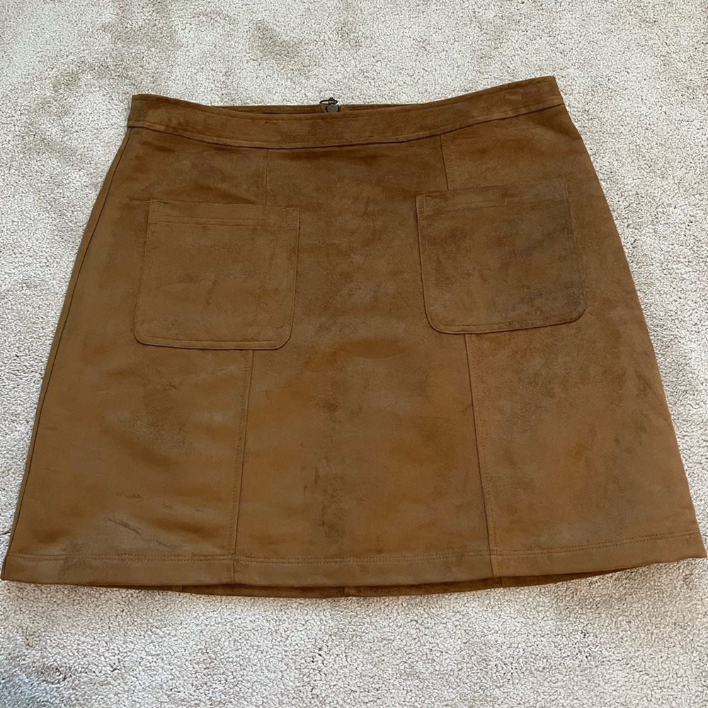 Tan Calf Skin Old Navy Mini Skirt